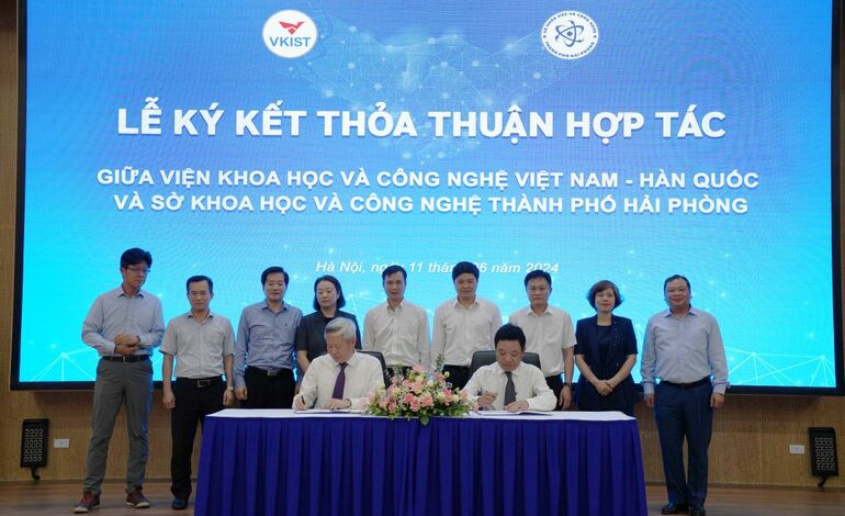 Lễ ký kết thỏa thuận hợp tác giữa Viện VKIST và Sở Khoa học và Công nghệ thành phố Hải Phòng